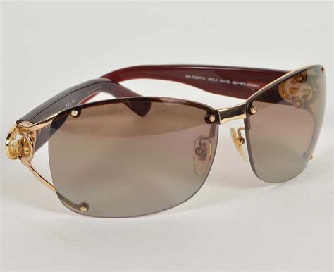 gucci red rimless sunglasses polarized|gucci vintage round sunglasses.